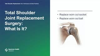 Total Shoulder Replacements (Kenneth Edwards, MD)