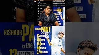 Rishabh Pant Vs england in test#cricket#rishabhpant#shorts#abcricinfo#viral#trending