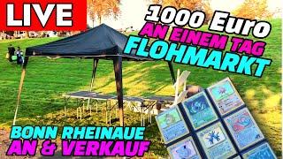 LIVE Flohmarkt An & Verkauf Bonn Rheinaue - Eigener Stand - 1000 Euro am Tag mit Reselling Pokemon