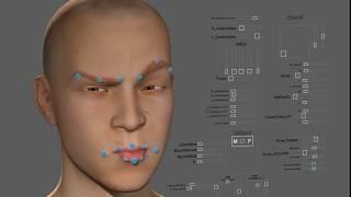 DAZ to MAYA Facial Rig interface test