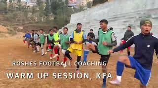 Roshes Football Coaching, warm up session