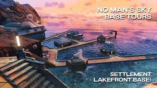 No Man's Sky - Base Tours | Settlement Lakefront | Relics 5.6 | 2025