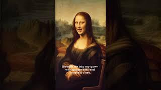 The Mona Lisa painting is bored with her dress #stitchbot  #machineembroidery #stitchtricks