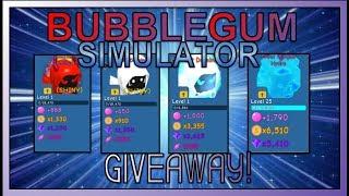 BUBBLE GUM SIMULATOR GIVEAWAY TIME! SHINY DOMINUS, FROST WINGED HYDRAS, AND GRAND PRIZE WINNER PETS!