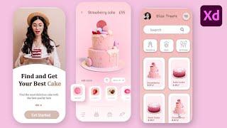 Cake Delivery App UI UX Design In Adobe XD | UI UX Design Tutorial | Upgrade