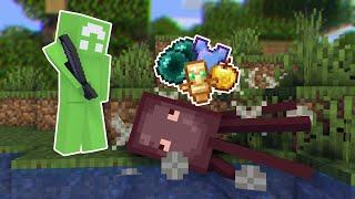 Minecraft Manhunt, but Squids drop OP LOOT