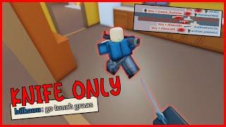 KNIFE ONLY CHALLENGE IN ARSENAL! (Roblox Arsenal challenge)