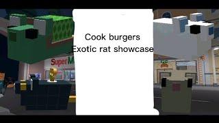 Cook burgers exotic rat showcase