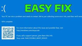 How To Fix INACCESSIBLE BOOT DEVICE on Windows 11 & 10