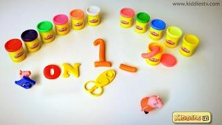 Play Doh  1 TO 10 with Peppa Pig | education | kindergarten | teaching | parenting | Kiddiestv