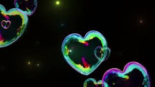 Hearts - Soap Bubbles Bright Video Background Screensaver HD