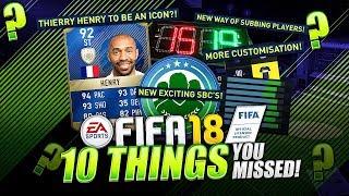 FIFA 18 10 THINGS YOU MISSED!