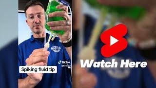 Tip and trick on spiking fluid bags