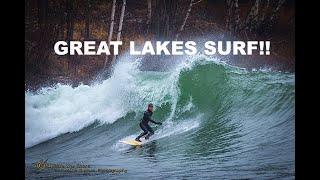 Lake Superior storm surfing. Fresh water surf at its finest.