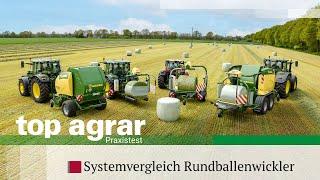 top agrar-Systemvergleich | Ballenwickler von Krone: angebaut, gezogen und kombiniert im Grünland