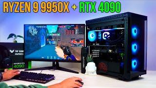 Probando Nuevo Ryzen 9 9950X + RTX 4090 en Juegos 4k y Productividad | PC Gamer + DDR5