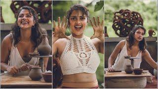 Amala Paul making clay pottery bowl | Actress Amalapaul making pottery pots | Vega Entertainment