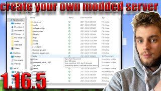 How to Make your own Modded Minecraft Server 1.16.5 Super Easy & Quick 2021