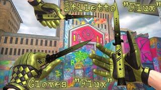 Stiletto "Flux" + Gloves "Flux" (stiletto flux gloves flux) сет Standoff2