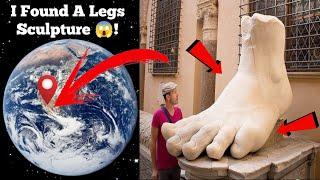 I Found Giant legs Sculpture 3 ‍️ on google maps and google earth  #map #earth #hrgoogleearth