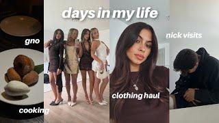 few days at home // haul, girls night out, nick visits