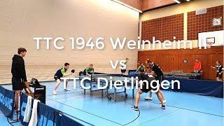 Verbandsliga: TTC 1946 Weinheim II vs TTC Dietlingen  [ 2018/2019 ]