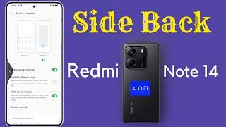 how to enable side back button in Redmi Note 14 5g/Redmi Note 14 me side back button kaise lagaye