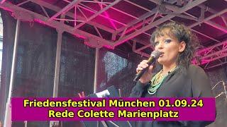 Friedensfestival - Rede von Colette - Marienplatz München Demo #MSA #MUC0109 vom 01.09.2024