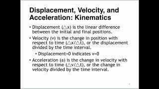 KINE 3135: Physical Concepts in Biomechanics