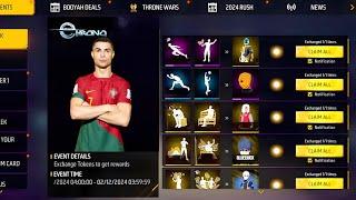 CRISTIANO RONALDO  CHARACTER CLAIM  CR7 EVENT FREE REWARDS  BUY 900.000 DIAMONDS  FREE FIRE 