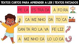 Textos curtos para aprender a ler e escrever | Aprendendo a ler em casa | Ensinando meu filho