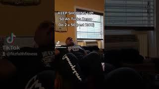 KEEP SHOWING UP - Ab Tucks Workout Demo! Fitz Houston #shorts *Original audio by Fearless Motivation