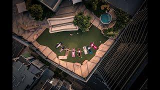 Brisbane 1 Rooftop Sunset Sky Yoga