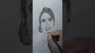 How To Draw A Portrait Sketch Of A Girl | Barsha Rani Bishaya | #Shorts
