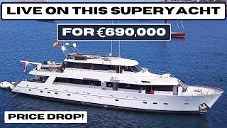 $718,000 SuperYacht Tour | Live aboard this Superyacht | Yacht For Sale