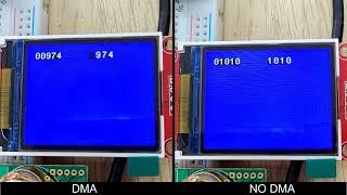 DMA vs. non-DMA (ST7735 TFT driven by STM32G070)