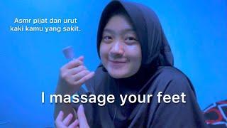 (ASMR) I massage your feet. Enjoy and Relax. KAMU AKAN MELAYANG