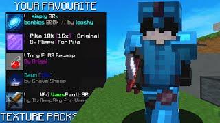 Using YOUR Favourite Hypixel Bedwars Texture Packs