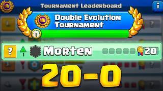 20-0! UNDEFEATED IN DOUBLE EVOLUTION TOURNAMENT! - Clash Royale