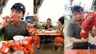 #Funny chinese fisherman eating seafood || Funny video ||Mukbang #3