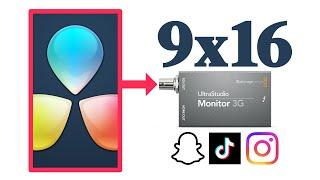 Monitor Vertical Video - Blackmagic Ultrastudio - DaVinci Resolve 19