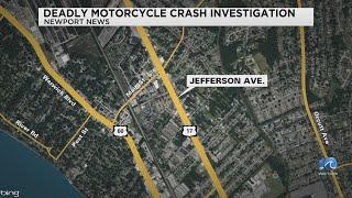 Motorcyclist dies in crash in Newport News, investigation ongoing