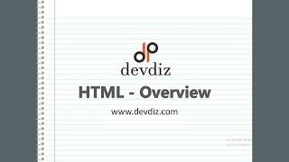 HTML Overview Chapter 1