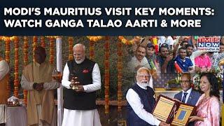 Modi's Mauritius Visit: 5 Key Moments In Visuals-Watch Bhojpuri Welcome, Aarti At Ganga Talao & More