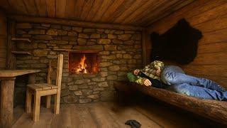 Man Built a BUNKER Out of STONE and LOGS in the Forest