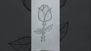 HOW TO DRAW ROSE FLOWER  STEP BY STEP DRAWING ️