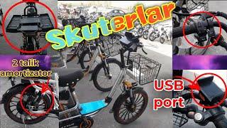 yangi arzon skuterlar USB porti borligi esa yana ham kerakli imkoniyat beradi #skuter #veloskuter