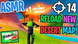 ASMR Gaming  Fortnite Reload NEW Desert Map Relaxing Gum Chewing  Controller Sounds + Whispering