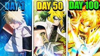 Spending 100 Days as MINATO NAMIKAZE in the NEW Naruto Game - Roblox