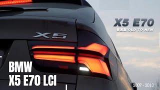 2007-2013 BMW X5 taillights E70 old model upgrade 2023 new LCI dynamic taillights